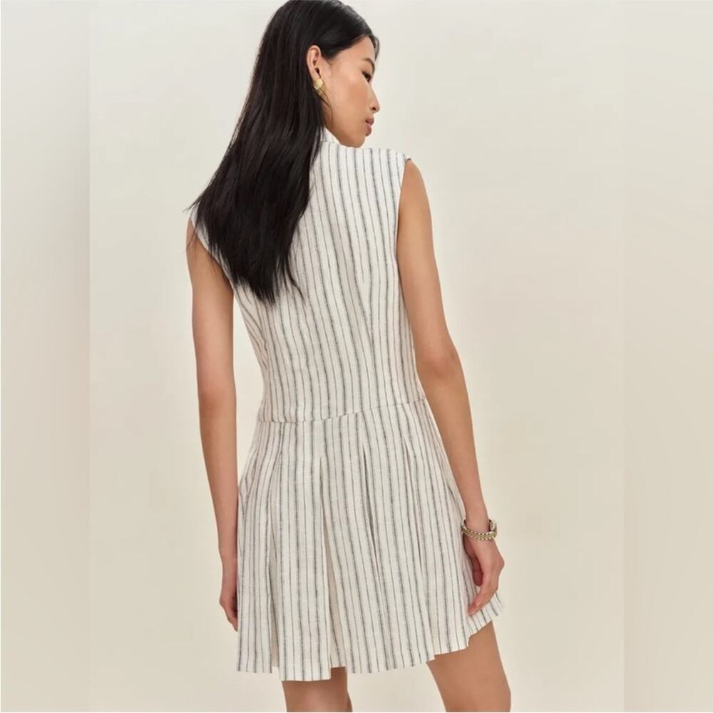 Reformation Arella Linen Mini Dress in Elsie Stripe 6 - Picture 3 of 6